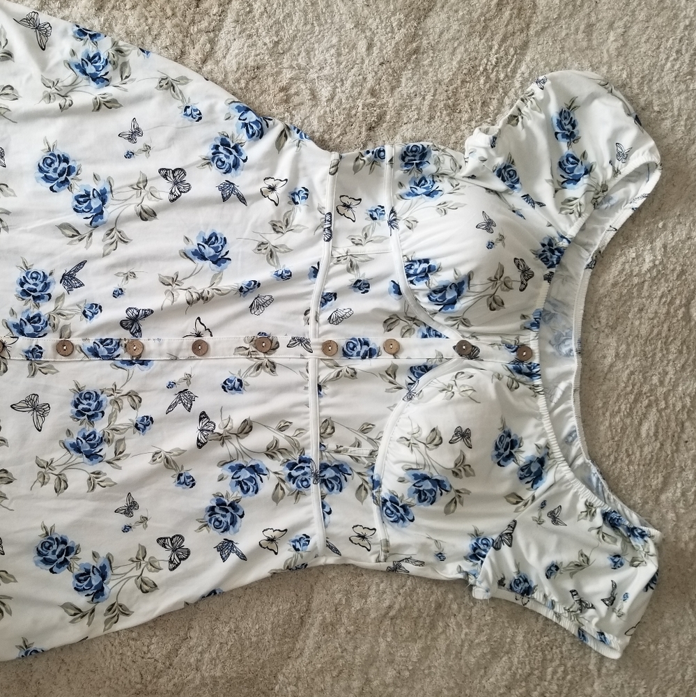 New Dress with flowers and butterflies